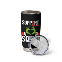 Red Ribbon AIDS Awareness Tumbler Cup Elf Hand Christmas HIV Support - Wonder Print Shop