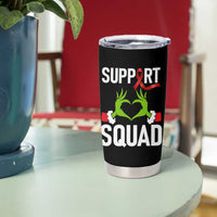 Red Ribbon AIDS Awareness Tumbler Cup Elf Hand Christmas HIV Support - Wonder Print Shop