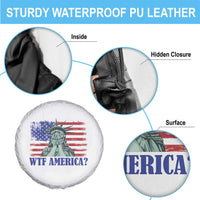 Funny American Spare Tire Cover Statue of Liberty WTF USA Freedom Satire - Wonder Print Shop