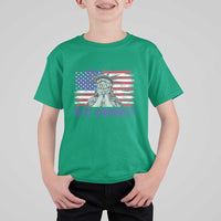 Funny American T Shirt For Kid Statue of Liberty WTF USA Freedom Satire - Wonder Print Shop