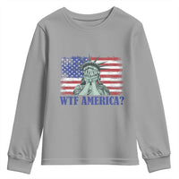 Funny American Youth Sweatshirt Statue of Liberty WTF USA Freedom Satire - Wonder Print Shop