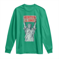 Antifa Fascism Long Sleeve Shirt Statue of Liberty Anti Fascism Patriotic - Wonder Print Shop