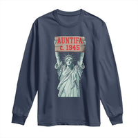 Antifa Fascism Long Sleeve Shirt Statue of Liberty Anti Fascism Patriotic - Wonder Print Shop