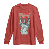 Antifa Fascism Long Sleeve Shirt Statue of Liberty Anti Fascism Patriotic - Wonder Print Shop