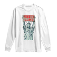 Antifa Fascism Long Sleeve Shirt Statue of Liberty Anti Fascism Patriotic - Wonder Print Shop