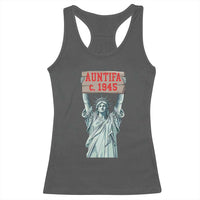 Antifa Fascism Racerback Tank Top Statue of Liberty Anti Fascism Patriotic - Wonder Print Shop