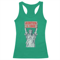 Antifa Fascism Racerback Tank Top Statue of Liberty Anti Fascism Patriotic - Wonder Print Shop