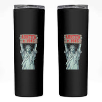 Antifa Fascism Skinny Tumbler Statue of Liberty Anti Fascism Patriotic - Wonder Print Shop