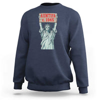 Antifa Fascism Sweatshirt Statue of Liberty Anti Fascism Patriotic - Wonder Print Shop