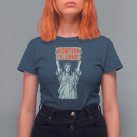 Antifa Fascism T Shirt For Women Statue of Liberty Anti Fascism Patriotic - Wonder Print Shop