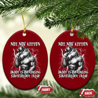 Not Now Kitten Daddy Increasing Shareholder Value Ceramic Ornament Funny Alpha Wolf Meme