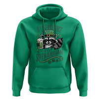 Funny St Patricks Day Raccoon Drinking Beer Hoodie If I Shenan Once I'll Shenanigan