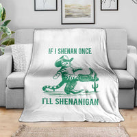 Cowboy Cat St Patrick Day Throw Blanket If I Shenan Once I'll Shenanigan