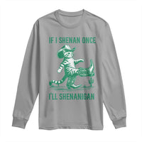 Cowboy Cat St Patrick Day Long Sleeve Shirt If I Shenan Once I'll Shenanigan