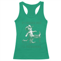 Cowboy Cat St Patrick Day Racerback Tank Top If I Shenan Once I'll Shenanigan