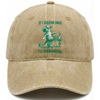 Cowboy Cat St Patrick Day Washed Cotton Baseball Cap If I Shenan Once I'll Shenanigan