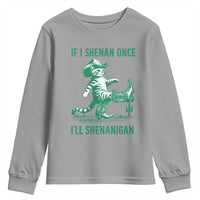 Cowboy Cat St Patrick Day Youth Sweatshirt If I Shenan Once I'll Shenanigan