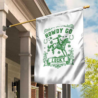 Cowboy St Patrick's Day Garden Flag Howdy Go Lucky