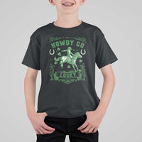 Cowboy St Patrick's Day T Shirt For Kid Howdy Go Lucky