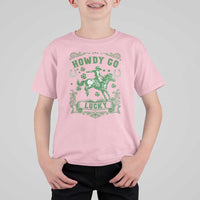 Cowboy St Patrick's Day T Shirt For Kid Howdy Go Lucky