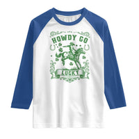 Cowboy St Patrick's Day Raglan Shirt Howdy Go Lucky