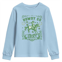 Cowboy St Patrick's Day Youth Sweatshirt Howdy Go Lucky