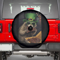 Funny Raccoon St Patrick's Day Spare Tire Cover Raccoon Eating Corned Beef Meme