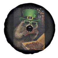 Funny Raccoon St Patrick's Day Spare Tire Cover Raccoon Eating Corned Beef Meme