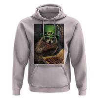Funny Raccoon St Patrick's Day Hoodie Raccoon Eating Corned Beef Meme