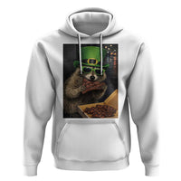 Funny Raccoon St Patrick's Day Hoodie Raccoon Eating Corned Beef Meme