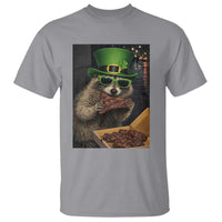 Funny Raccoon St Patrick's Day T Shirt Raccoon Eating Corned Beef Meme