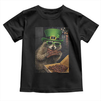 Funny Raccoon St Patrick's Day Toddler T Shirt Raccoon Eating Corned Beef Meme