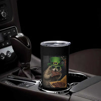 Funny Raccoon St Patrick's Day Tumbler Cup Raccoon Eating Corned Beef Meme