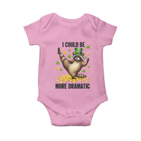 Funny Raccoon St Patrick's Day Baby Onesie I Could Be More Dramatic