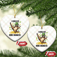 Funny Raccoon St Patrick's Day Ceramic Ornament I Could Be More Dramatic