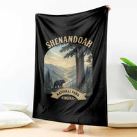Shenandoah National Park Throw Blanket Vintage Virginia Nature Mountain Bear