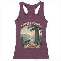 Shenandoah National Park Racerback Tank Top Vintage Virginia Nature Mountain Bear
