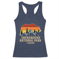 Shenandoah National Park Racerback Tank Top Vintage Virginia Mountains Bear