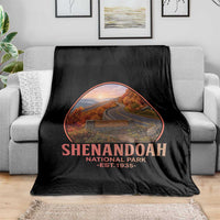 Shenandoah National Park Throw Blanket Vintage Virginia Mountain Landscape