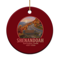 Shenandoah National Park Ceramic Ornament Vintage Virginia Mountain Landscape