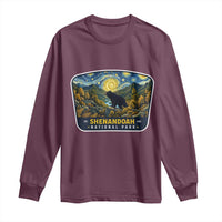 Shenandoah National Park Long Sleeve Shirt Starry Night Virginia Bear Mountain