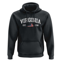 Virginia American Flag Map Hoodie State Travel Souvenir
