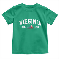 Virginia American Flag Map Toddler T Shirt State Travel Souvenir