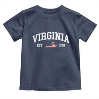 Virginia American Flag Map Toddler T Shirt State Travel Souvenir
