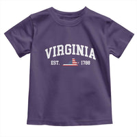 Virginia American Flag Map Toddler T Shirt State Travel Souvenir