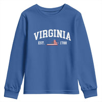 Virginia American Flag Map Youth Sweatshirt State Travel Souvenir