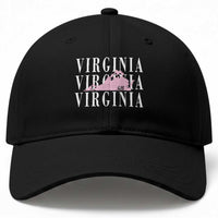 Virginia State Map Baseball Cap East Coast State Pride Travel Gift