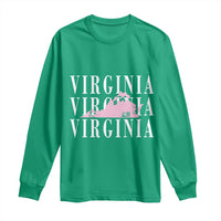 Virginia State Map Long Sleeve Shirt East Coast State Pride Travel Gift