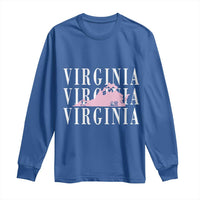 Virginia State Map Long Sleeve Shirt East Coast State Pride Travel Gift