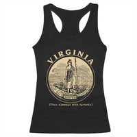 Vintage Virginia Motto Sic Semper Tyrannis Racerback Tank Top